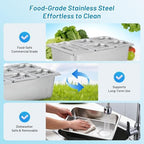 Cold Food Buffet Serving Trays 5 Pans (4 Pan×1.6Qt & 1 Pan×4QT) w/Ice Packs for Salad Bar Station Sauce Cooled, alternate