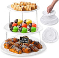 Collapsible 3-Tier Party Tray: Decorative Design Folds for Minimal Storage. an Elegant Serving Tray for