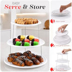 Collapsible 3-Tier Party Tray: Decorative Design Folds for Minimal Storage. an Elegant Serving Tray for, alternate view 4