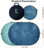 Collapsible Backdrop Pop Up Photo Backdrops Blue Folded Background for Headshot, for Portrait Photography, for, alternate
