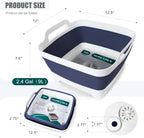 Collapsible Dish Basin with Drain Plug, Foldable Sink, 2.4 Gal (9L), alternate view 2