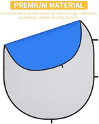 Collapsible Pop-Up Blue Gray Backdrop for Self-Tape Auditions 581, alternate view 2