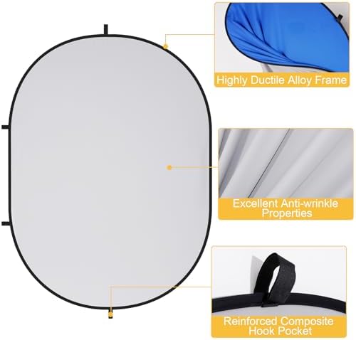 Collapsible Pop-Up Blue Gray Backdrop for Self-Tape Auditions 581, alternate view 4
