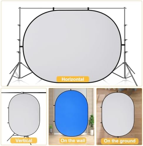 Collapsible Pop-Up Blue Gray Backdrop for Self-Tape Auditions 581, alternate view 6