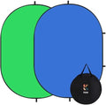 Collapsible Pop-Up Blue Green Backdrop for Self-Tape Auditions 588