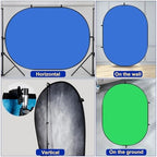 Collapsible Pop-Up Blue Green Backdrop for Self-Tape Auditions 588, alternate view 4