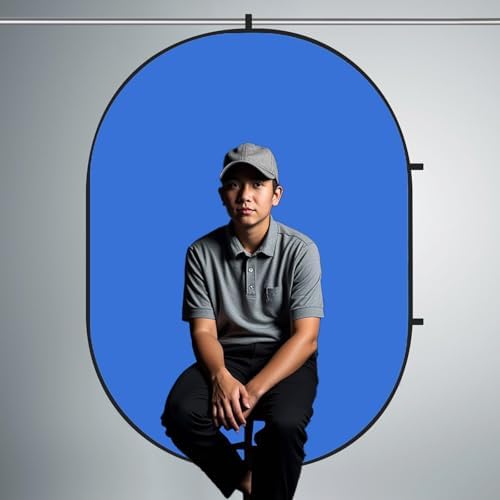 Collapsible Pop-Up Blue Green Backdrop for Self-Tape Auditions 588, alternate view 5