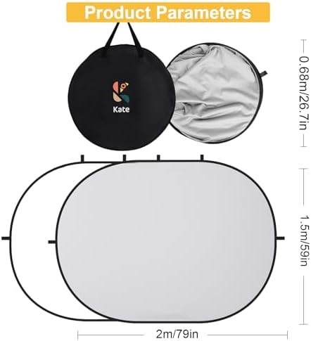 Collapsible Pop-Up White Gray Backdrop for Self-Tape Auditions 583, alternate view 3