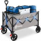 Collapsible Wagon, 300 lb Capacity, 29 in Cargo Bed, Compact Fold