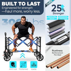 Collapsible Wagon, 300 lb Capacity, 29 in Cargo Bed, Compact Fold, alternate view 5