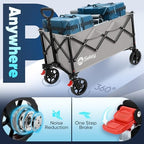 Collapsible Wagon, 300 lb Capacity, 29 in Cargo Bed, Compact Fold, alternate view 6