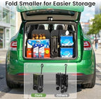 Collapsible Wagon Cart, 220LBS Utility Wagon with Wheels, Green in Green, alternate view 5