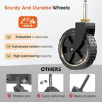 Collapsible Wagon Cart with Wheels Foldable, 360LBS Large Capacity Portable Folding Utility Heavy Duty Beach, alternate view