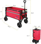 Collapsible Wagon Cart with Wheels Foldable - Folding Utility Heavy Duty Wagons Carts for Grocery Sports Garden, alternate