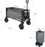 Collapsible Wagon Cart with Wheels Foldable - Folding Utility Heavy Duty Wagons Carts for Grocery Sports Garden, alternate