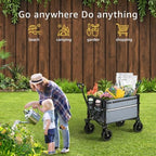 Collapsible Wagon Cart with Wheels Foldable - Folding Utility Heavy Duty Wagons Carts for Grocery Sports Garden, alternate