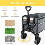Collapsible Wagon Cart with Wheels Foldable - Folding Utility Heavy Duty Wagons Carts for Grocery Sports Garden, alternate