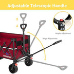 Collapsible Wagon Cart with Wheels Foldable - Folding Utility Heavy Duty Wagons Carts for Grocery Sports Garden, alternate
