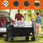 Collapsible Wagon Cart with Wheels Foldable - Folding Utility Heavy Duty Wagons Carts for Grocery Sports Garden, alternate