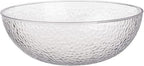 Collection Stunning Clear Plastic Round Hammered Bowl - 15" (4 Pc.) - Unique Textured Design - Perfect for