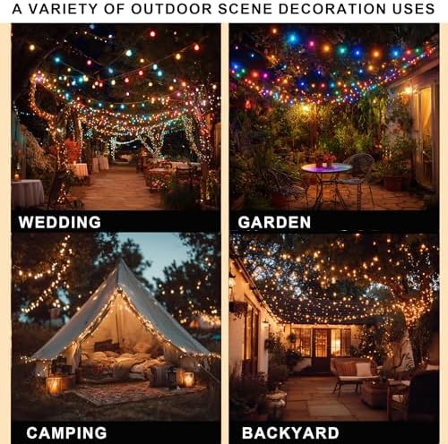 Color Changing Christmas Lights, 164FT 500LED Warm White & Multi-Colored Waterproof String Lights with Remote 11, alternate