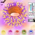 Color Changing Christmas Lights, 35 Colors 33FT 100LED Halloween String Lights With Remote Clear Wire