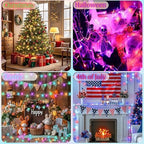 Color Changing Christmas Lights, 35 Colors 33FT 100LED Halloween String Lights With Remote Clear Wire, alternate view 2