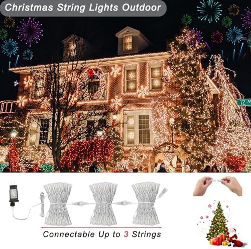 Color Changing Christmas Lights, 35 Colors 33FT 100LED Halloween String Lights With Remote Clear Wire, alternate view 4