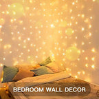 Color Changing Curtain Lights, 200 Led 6.5ft x 6.5ft Hanging String Lights Outdoor, Fairy Curtain Lights for, alternate view