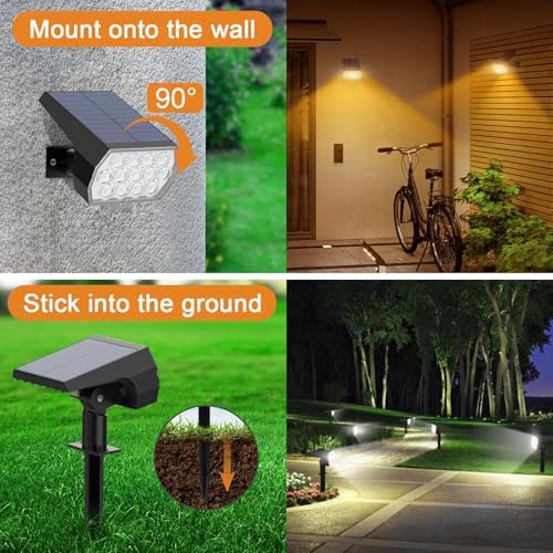 Color Changing Solar Lights Outdoor IP68 Waterproof, RGB, 10 Pack, alternate view 4