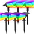 Color Changing Solar Lights Outdoor, IP68 Waterproof, RGB, 6 Pack