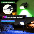 Color Changing Solar Spot Lights Outdoor Waterproof, 10 Pack, 28 LED RGB, alternate view 6
