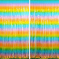 Colourful Fringe Curtains | Holidays Party Streamers Backdrop in 3.2 ft x 8.2 ft in rainbow