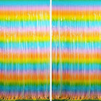 Colourful Fringe Curtains | Holidays Party Streamers Backdrop in 3.2 ft x 8.2 ft in rainbow