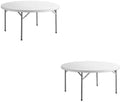 Commercial 5ft Round Table Pack - Lightweight, Ideal for Cafeterias, Events & Banquets - 60" Circle Plastic