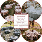 Commercial 5ft Round Table Pack of 4 - Lightweight, Ideal for Cafeterias, Events, Banquets & Parties - 60 inch, alternate