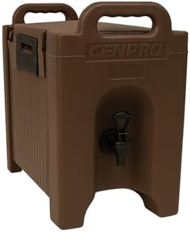 Commercial Beverage Dispenser 2.5 Gallon Insulated Hot and Cold Beverage Dispenser/Server, NSF, Brown (29A-184)