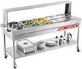 Commercial Electric Food Warmer, 7 Pans + 2 Pots Steam Table, 1800W Professional Buffet Catering Food Warmer
