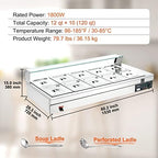 Commercial Food Warmer (10-Pan), alternate view 3