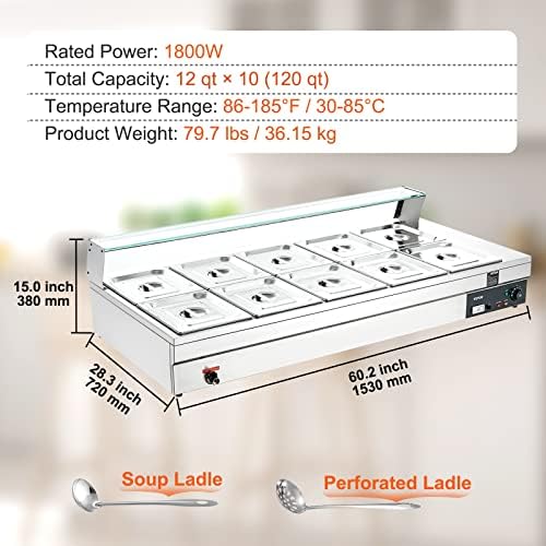 Commercial Food Warmer (10-Pan), alternate view 3