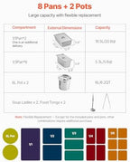 Commercial Food Warmer, 7 Pans + 2 Pots Electric Steam Table, 1800W Professional Buffet Catering Food Warmer, alternate view