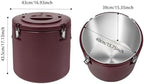 Commercial Food Warmer Insulated Soup Container Carrier, 13.2Gallon Portable Soup Hot Box with Lid, Large, alternate view 2