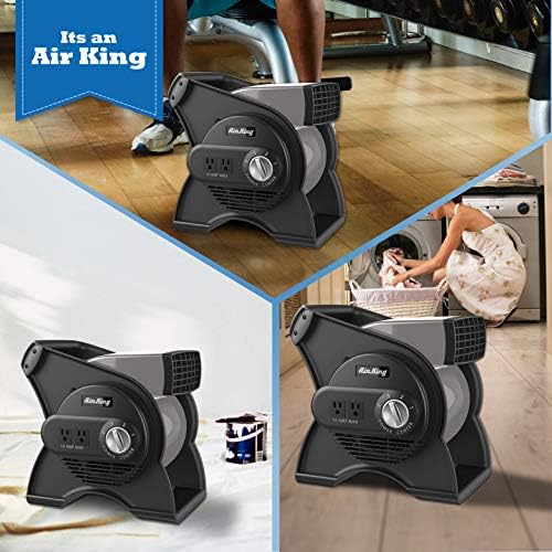 Commercial Grade Pivoting Utility Fan, for Cooling, Ventilating, Exhausting and Drying at Home, Job Site, Work, alternate