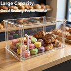 Commercial Pastry Display Case Acrylic Countertop Bakery Display Case in 1‐Tier:15.8" L x 7.9" W x 9.5" H in, alternate view