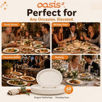 Compostable Oval Paper Plates [10 inch, 68-Pack] Elegant Disposable Dinner Platter Heavy-Duty Quality, Natural, alternate