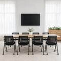 Conference Room Chairs with Wheels and Paddle, Ergonomic Mesh Back and Arms for Meeting, Conference, Reception