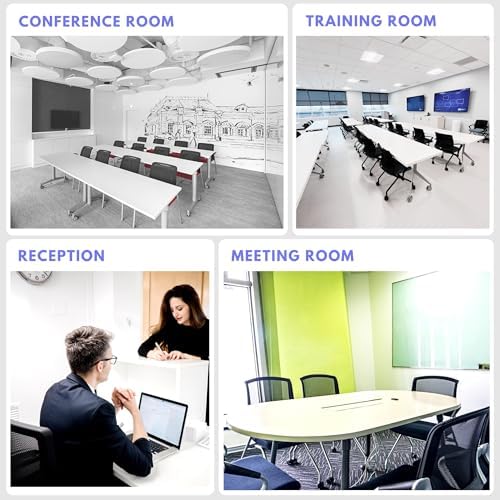 Conference Room Chairs with Wheels and Paddle, Ergonomic Mesh Back and Arms for Meeting, Conference, Reception, alternate