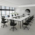 Conference Table, 23FT Office Computer Desk, Printer Podcast Table for Meeting Room Conference Room Study Room
