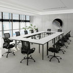 Conference Table, 23FT Office Computer Desk, Printer Podcast Table for Meeting Room Conference Room Study Room