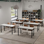 Conference Table, 23FT Office Computer Desk, Printer Podcast Table for Meeting Room Conference Room Study Room, alternate